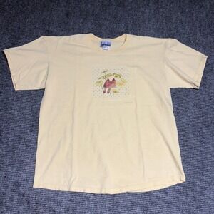 Vintage Endless Designs Shirt Love Shelters All Cardinals  Flowers Yellow